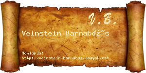 Veinstein Barnabás névjegykártya